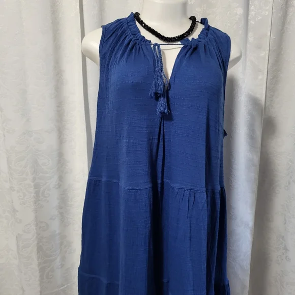 knee length dresses for ladies Max Studio Halter Nack Tiered Maxi Dress main image 1